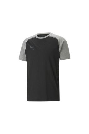 تی شرت مشکی مردانه رگولار یقه گرد پلی استر تکی پوشاک ورزشی کد 742778614