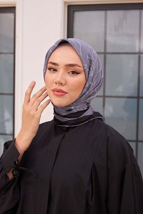 روسری طوسی پنبه ای Silk Home - کد 742788468