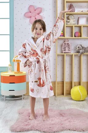 حوله پالتوئی نوزاد و کودک قهوه ای بچه گانه پنبه ای ÇARŞAF DÜNYASI - کد 743178216