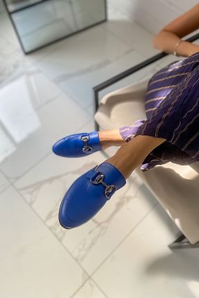 دمپائی آبی زنانه پاشنه تخت SHOEBELLAS - کد 743379498