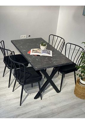 ست میز آشپزخانه مشکی Suntalam MDS mobilya - کد 381646446
