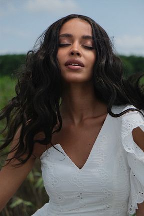 لباس سفید زنانه بافتنی Roselenda - کد 742679306