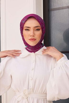 روسری بنفش پنبه ای Silk Home - کد 742788422