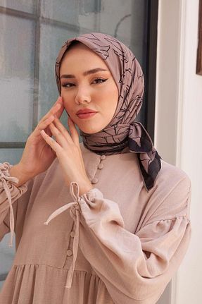 روسری قهوه ای پنبه ای Silk Home - کد 742788511