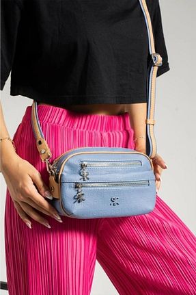 کیف دوشی آبی زنانه چرم مصنوعی Polo Of Colors - کد 742858256