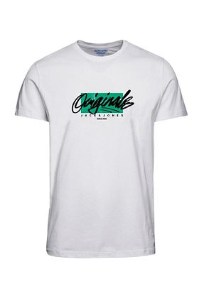 تیشرت سفید مردانه رگولار Jack & Jones - کد 742949613