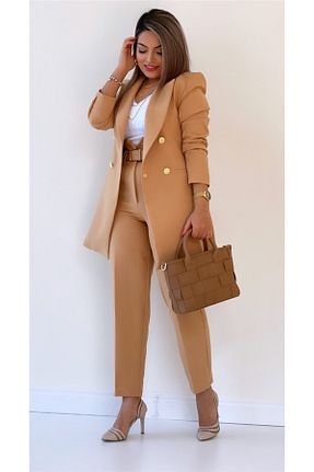 کت قهوه ای زنانه Blazer SEDA FİDAN - کد 100053751