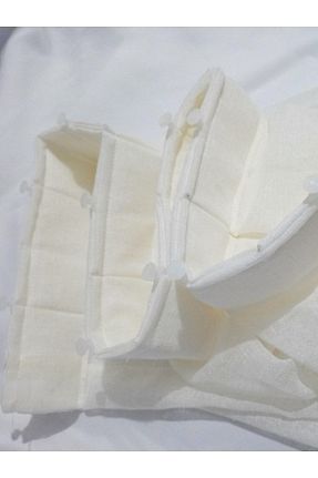 پرده توری بژ ریل دار MebelPort Curtain - کد 743138819