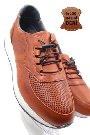 کفش کژوال قهوه ای مردانه چرم طبیعی پاشنه کوتاه ( 4 - 1 cm ) پاشنه پر کد 739480796