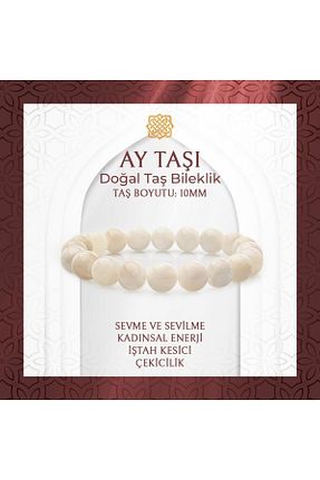 دستبند جواهر سفید زنانه سنگ طبیعی Saff Doğal Taş - کد 742270319