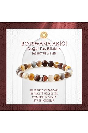دستبند جواهر سفید زنانه سنگ طبیعی Saff Doğal Taş - کد 742270379