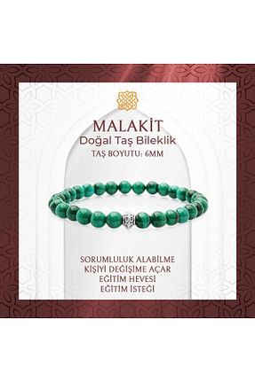 دستبند جواهر سبز زنانه سنگ طبیعی Saff Doğal Taş - کد 742270594