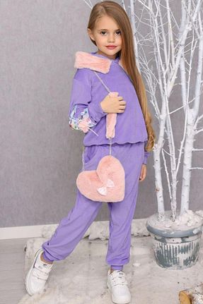 ست گرمکن بنفش بچه گانه پنبه پلی استر Riccotarz - کد 376020850