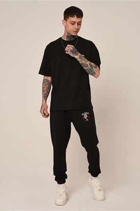ست بالاتنه و پائین تنه مشکی مردانه بافتنی aynewmoda - کد 742442374