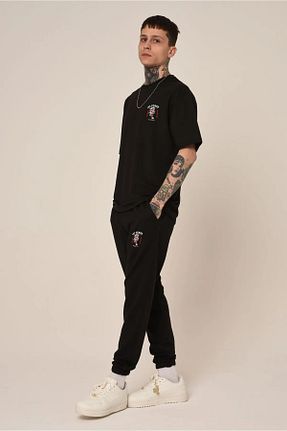 ست بالاتنه و پائین تنه مشکی مردانه بافتنی aynewmoda - کد 742442374