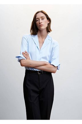 پیراهن آبی زنانه رگولار MANGO - کد 465952129