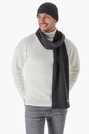 ست شال گردن و کلاه پشمی طوسی مردانه اکریلیک CHUBA - کد 369349509