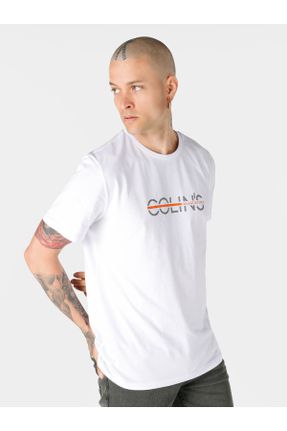 تی شرت سفید مردانه رگولار یقه گرد کد 742554630
