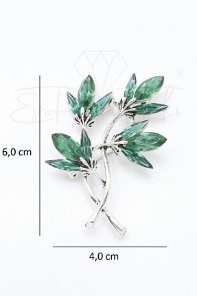 سنجاق سینه سبز زنانه فلزی Esra Pamir - کد 46348127