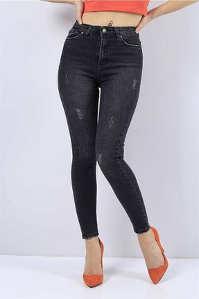 شلوار جین طوسی زنانه پاچه تنگ Lixera - کد 735092753