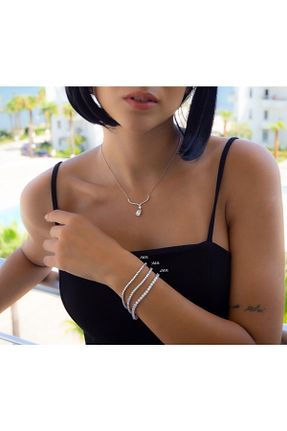 دستبند نقره زنانه 925 عیار Moderna Silver - کد 315493071