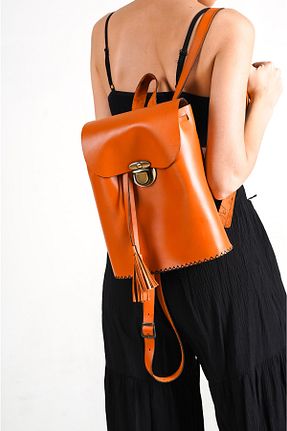 کوله پشتی نارنجی زنانه سایز متوسط DaphneSandals - کد 743296478