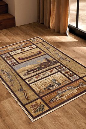 فرش قهوه ای زیره ضد لغزش Vagonik - کد 743301228