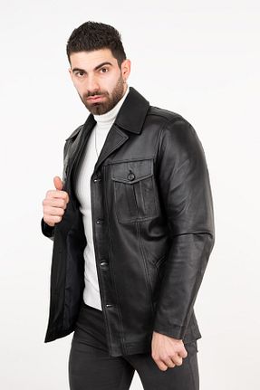 کاپشن مشکی مردانه رگولار Deri Effect - کد 64951494