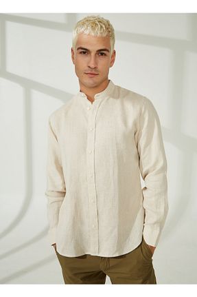 پیراهن بژ مردانه اسلیم فیت AT.P.CO - کد 743484168