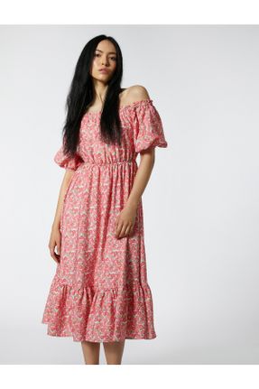 لباس نباتی زنانه بافتنی طرح گلدار رگولار بند دار کد 687804291
