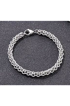 دستبند استیل (فولاد) طوسی مردانه استیل (فولاد) VoNoCHoR - کد 735250700