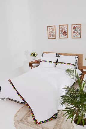 پیکه و ست پیکه دونفره سفید پنبه ای BEYAZ - کد 744101224