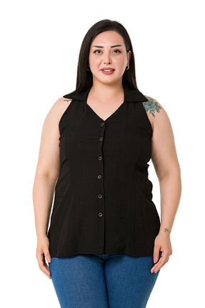 پیراهن سایز بزرگ مشکی زنانه سایز بزرگ DISENTIS MODEST - کد 744105912