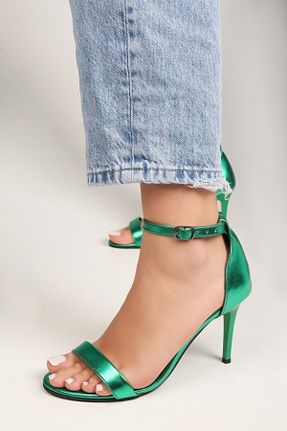 کفش پاشنه بلند کلاسیک سبز زنانه ساتن Shoeberry - کد 658547237