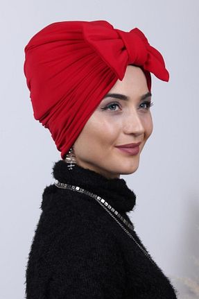 شال قرمز زنانه پنبه ای Nowa Scarf - کد 49086645