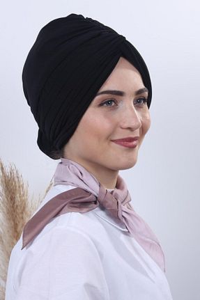 کلاه شنای حجاب مشکی زنانه Genel Markalar - کد 49006226
