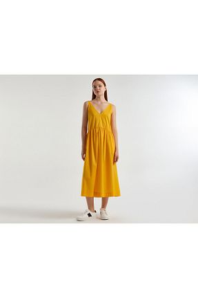 لباس زرد زنانه بافتنی United Colors of Benetton - کد 744253617