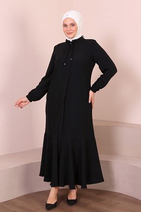 کلاه و ابایا مشکی زنانه مخلوط پلی استر JALİA - کد 665729303