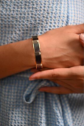 دستبند استیل (فولاد) طلائی زنانه استیل ضد زنگ TÜKKAN ACCESSORİES - کد 744520079