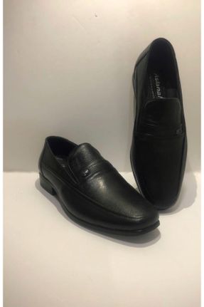 کفش کلاسیک مشکی مردانه چرم طبیعی پاشنه کوتاه ( 4 - 1 cm ) پاشنه ساده کد 737645464