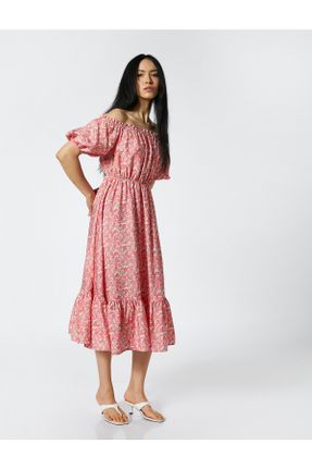 لباس نباتی زنانه بافتنی طرح گلدار رگولار بند دار کد 687804291