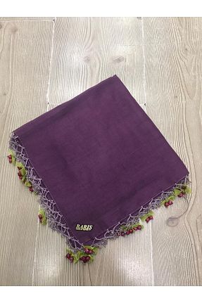 روسری بنفش پنبه پلی استر ALLURİNG - کد 107472851