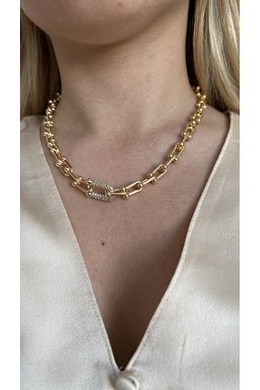 گردنبند جواهر طلائی زنانه برنجی Lush Accessories - کد 744169831