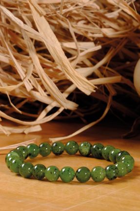 دستبند جواهر سبز زنانه سنگ طبیعی کد 209049975