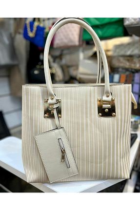 کیف دوشی بژ زنانه چرم مصنوعی Sheker - کد 744396412