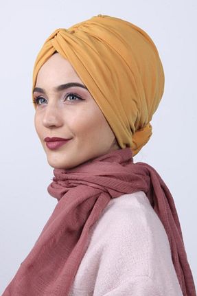 کلاه شنای حجاب زرد زنانه Nowa Scarf - کد 49010612