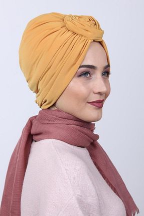 کلاه شنای حجاب زرد زنانه Nowa Scarf - کد 49010612