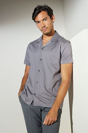 پیراهن طوسی مردانه رگولار BROOKS BROTHERS - کد 744553552