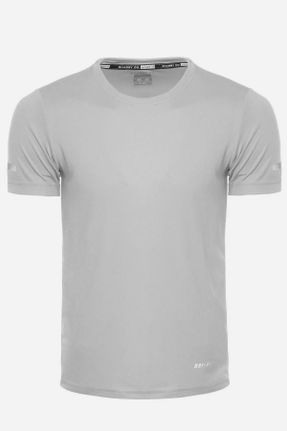 تی شرت اسپرت سرمه ای مردانه پلی استر رگولار قابلیت خشک شدن سریع تکی کد 322210622
