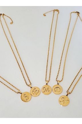 گردنبند استیل ( فولاد ) طلائی زنانه استیل (فولاد) Ankı - کد 743445673